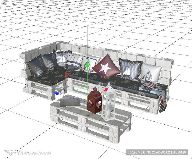C4D模型 沙发