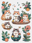可爱猫咪素材