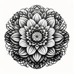 抽象，花朵，造型，黑白灰，线条，对称，简约，端正，线条圆滑