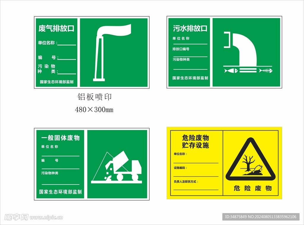 排放标识标牌