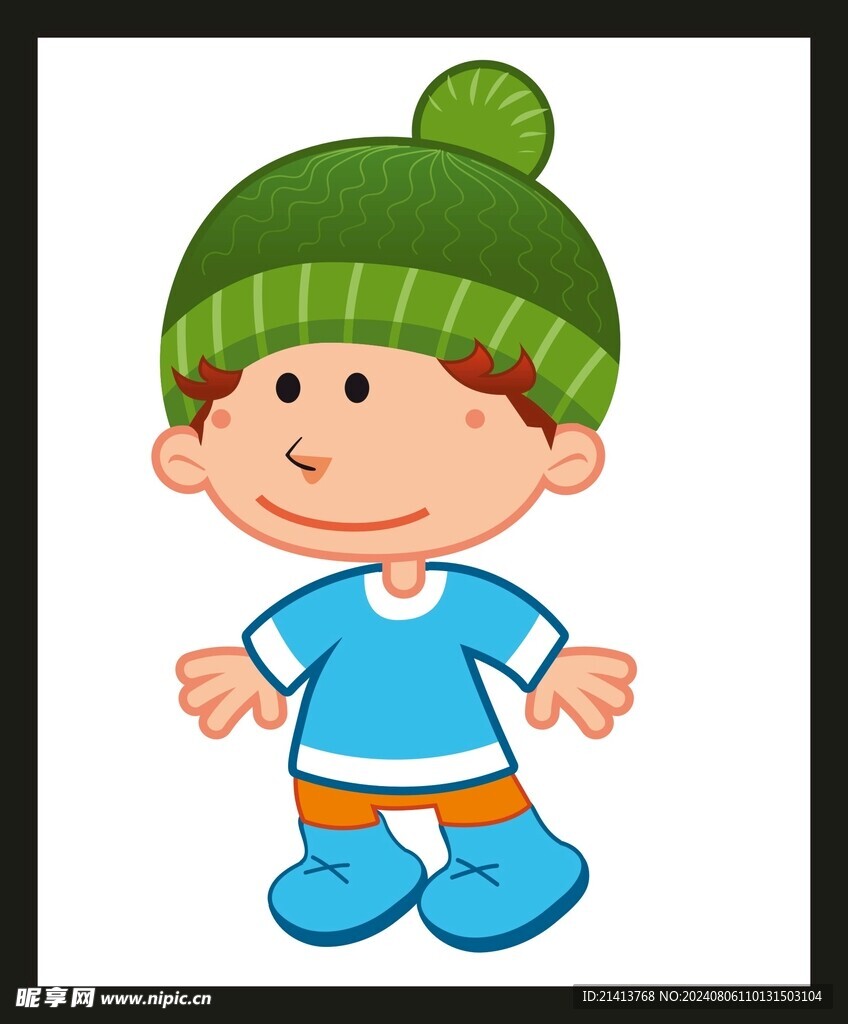 手绘儿童男孩