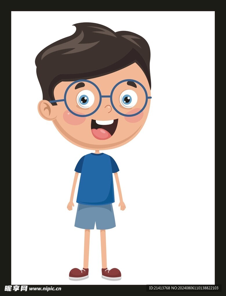 手绘儿童男孩