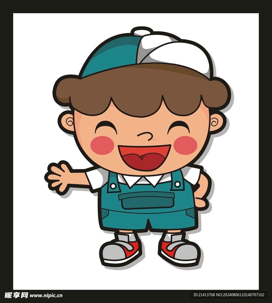 手绘儿童男孩