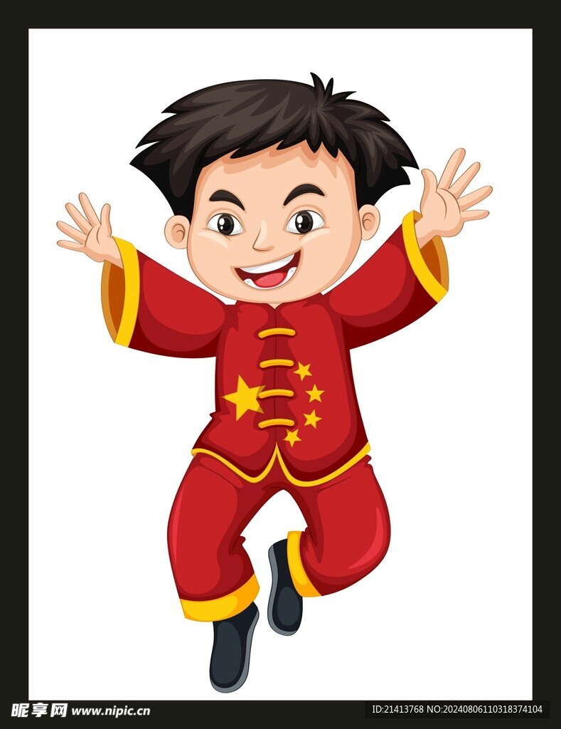 手绘儿童男孩