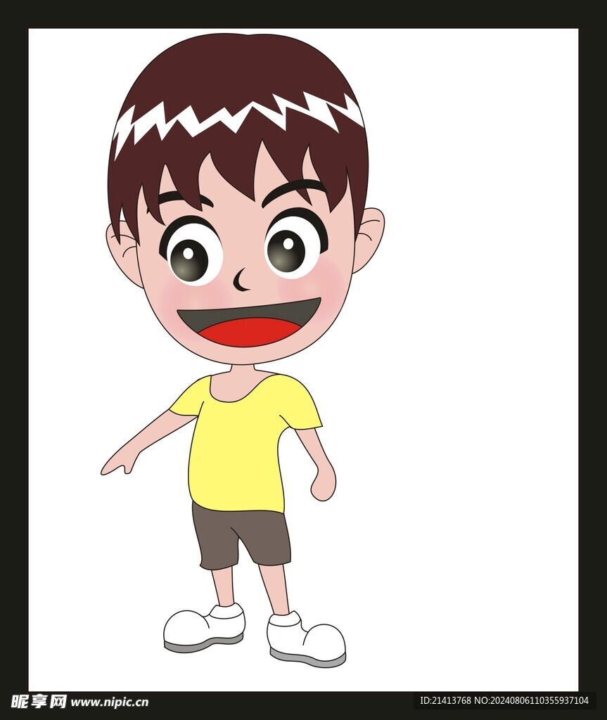 手绘儿童男孩