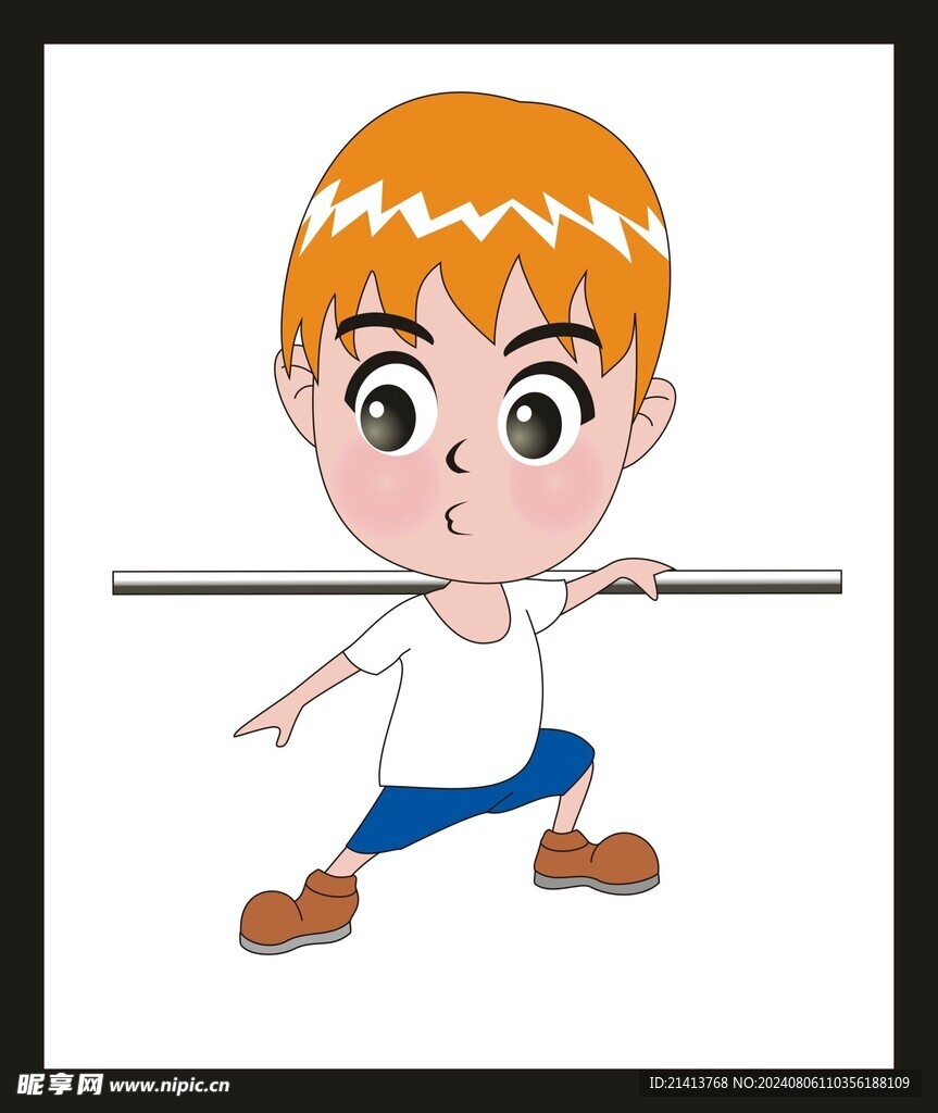 手绘儿童男孩