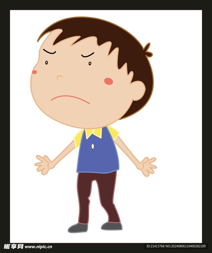 手绘儿童男孩