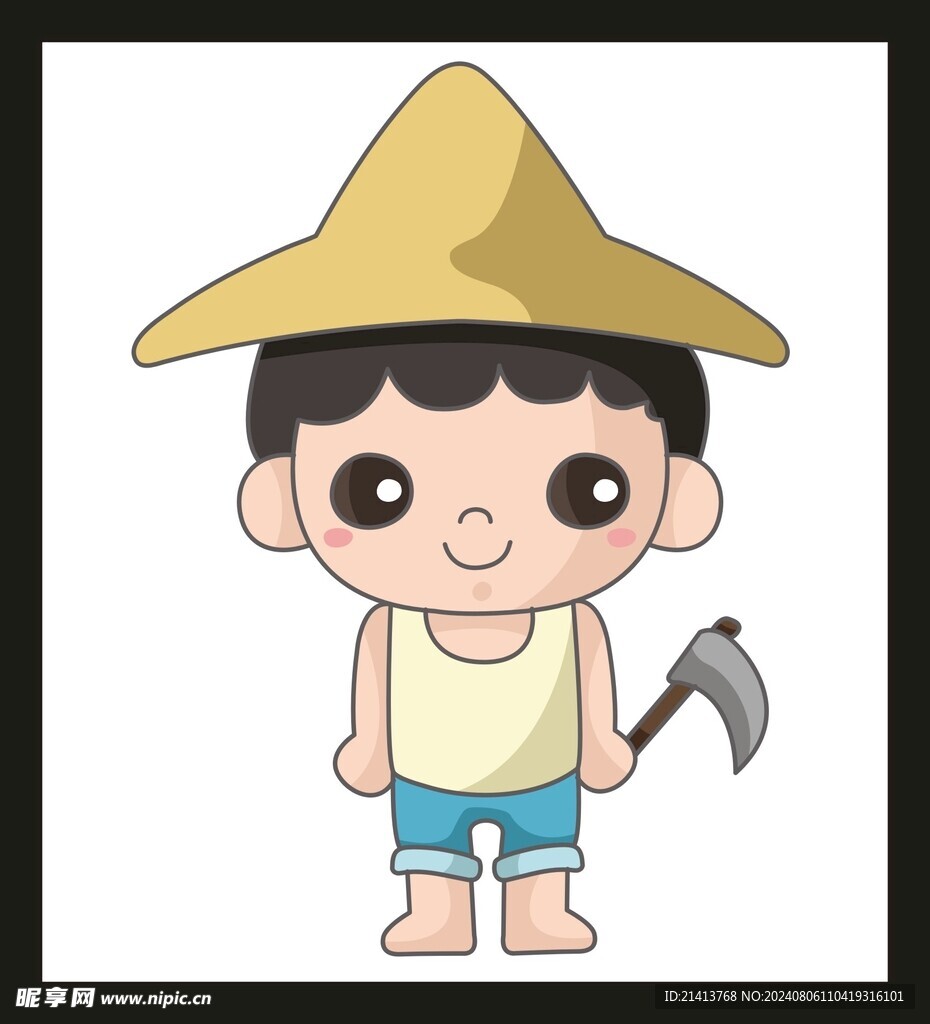 手绘儿童男孩