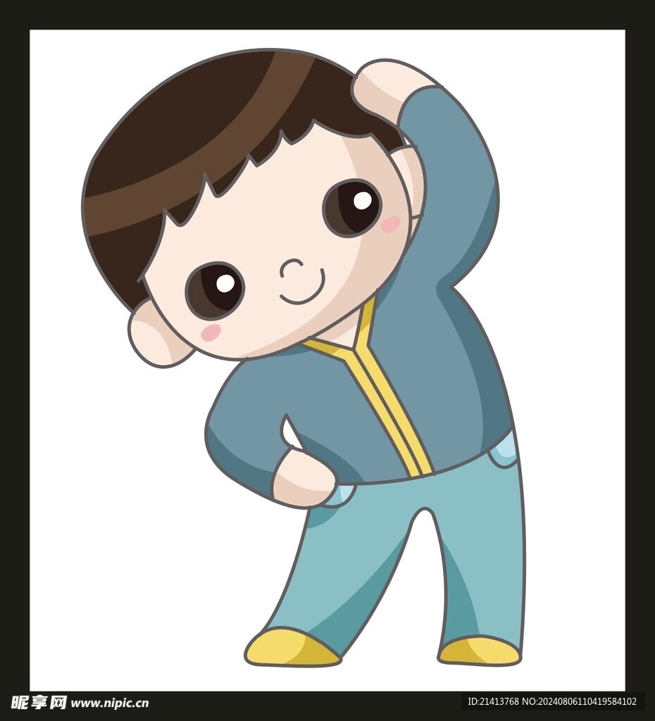 手绘儿童男孩