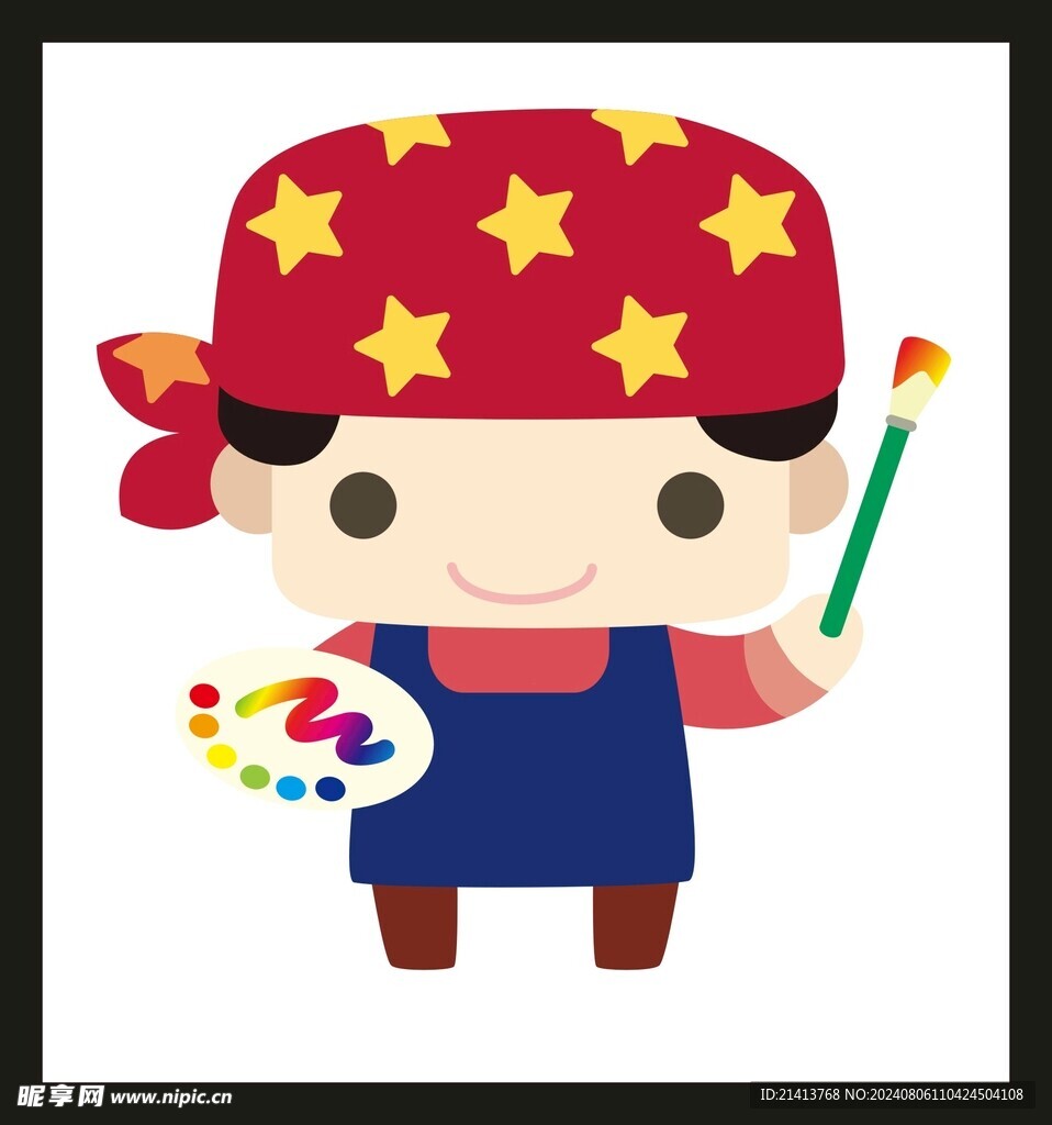 手绘儿童男孩