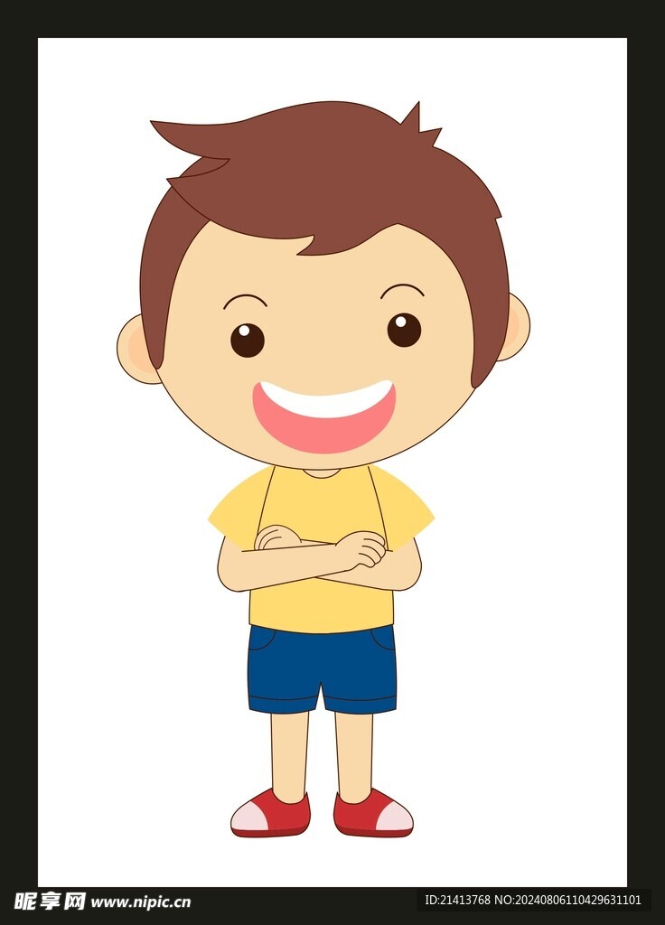 手绘儿童男孩