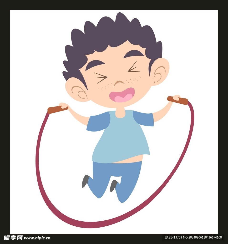 手绘儿童男孩