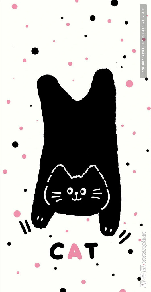可爱卡通图案小猫