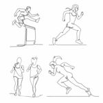 跑步运动员图案