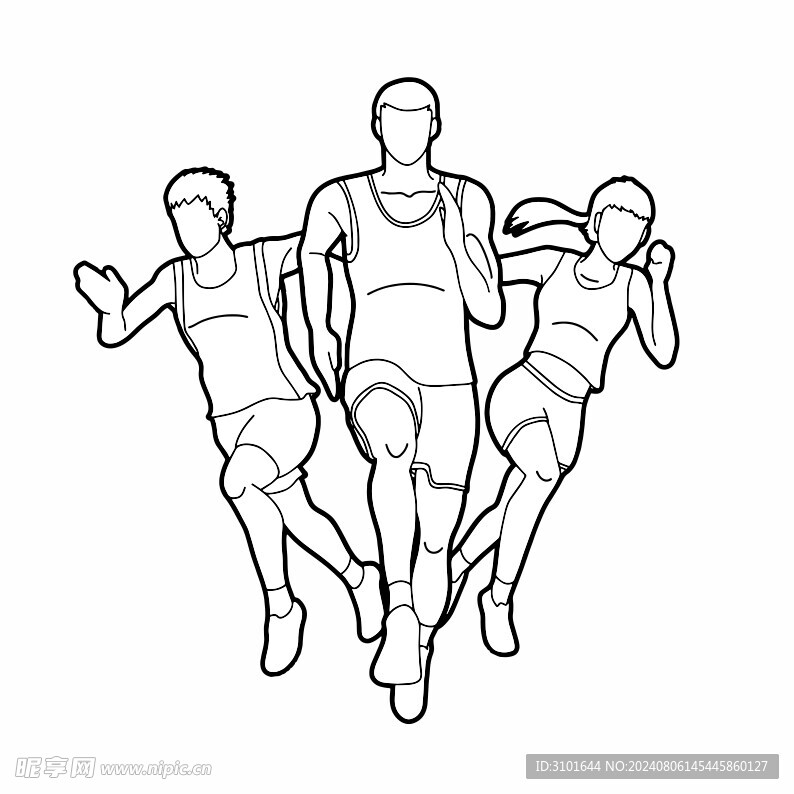 跑步运动员图案