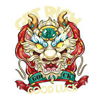 卡通龙头图案设计