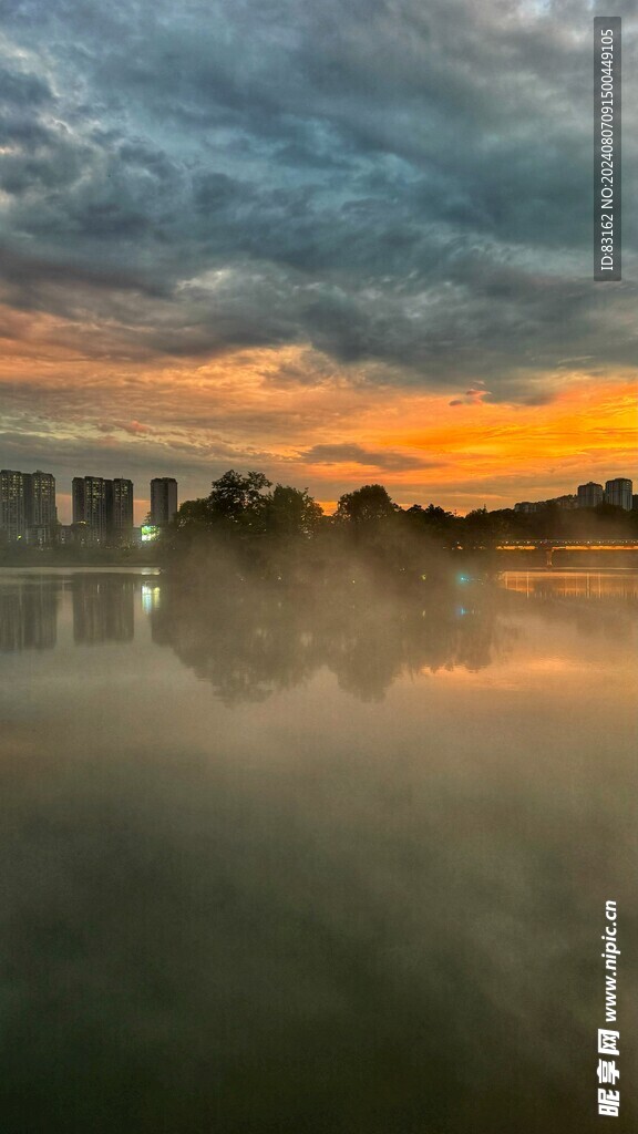 莲花湖日落