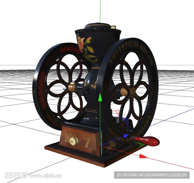 C4D模型 咖啡研磨器