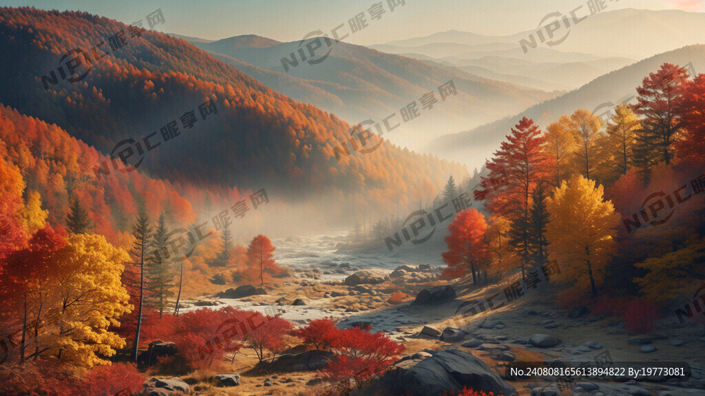 秋天风景 恢弘大气