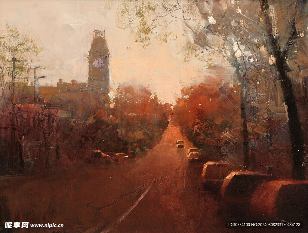 高清风景油画图片