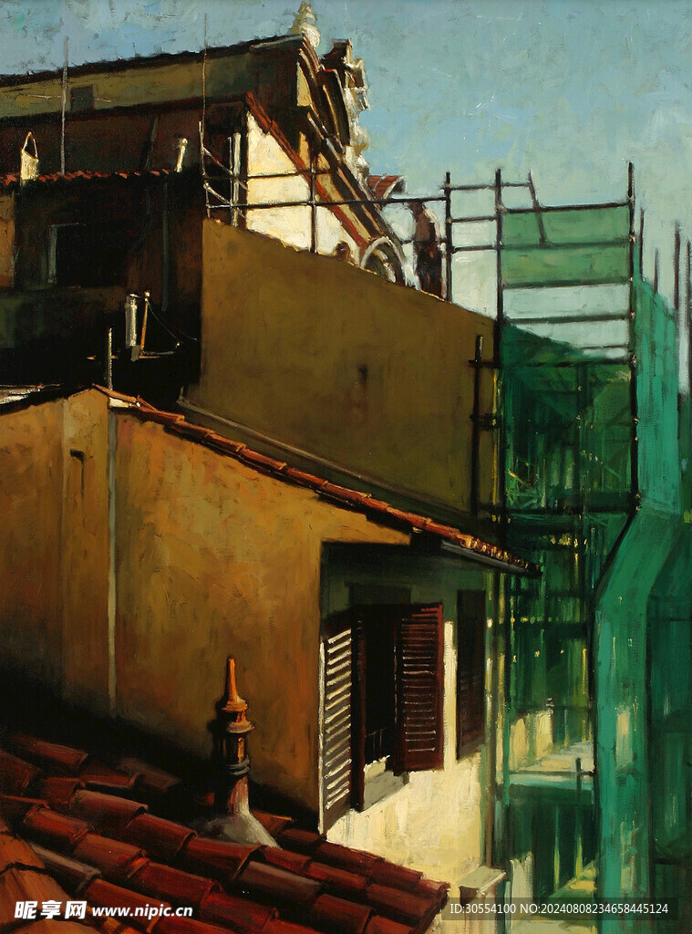  精美风景油画图案图片