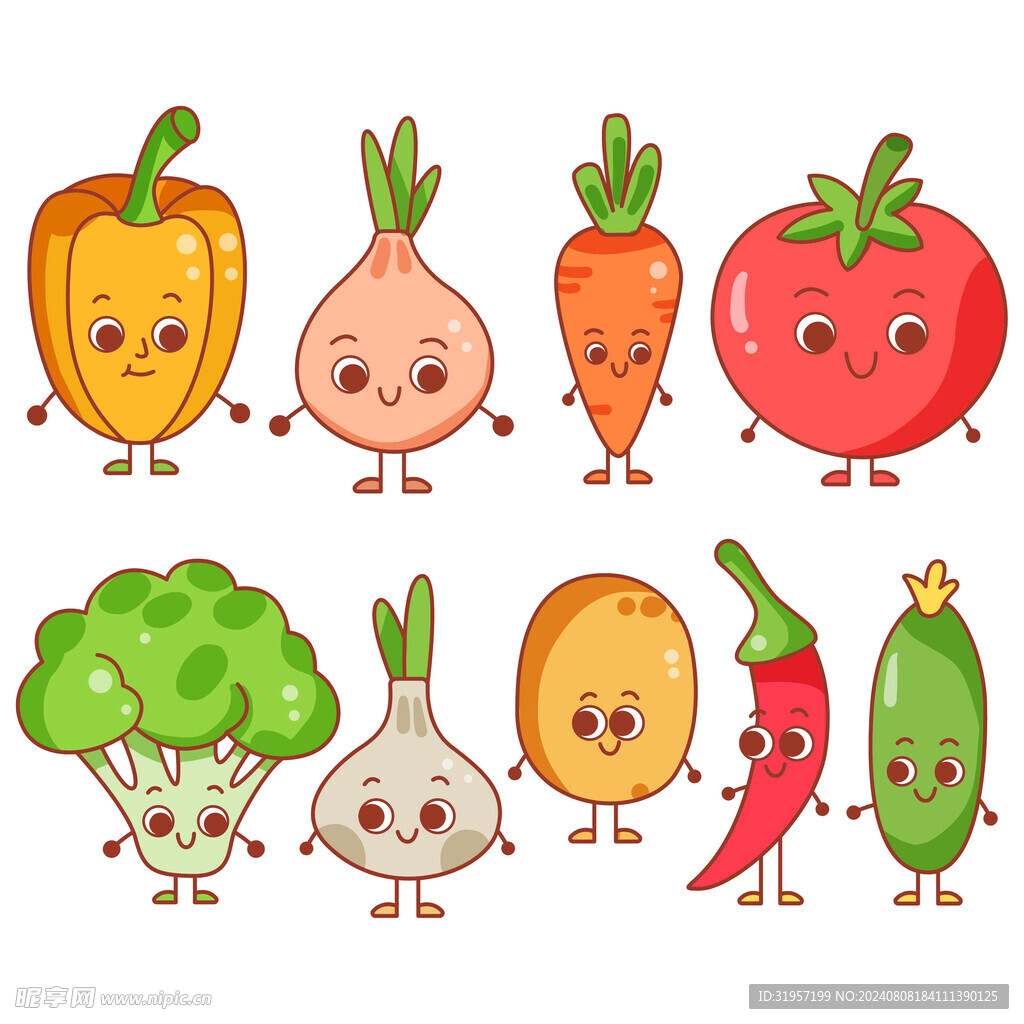 蔬菜水果健康插画