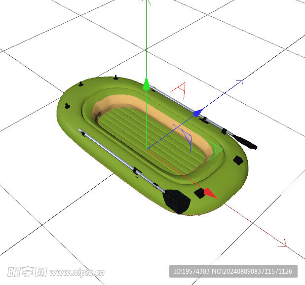 C4D模型 皮艇
