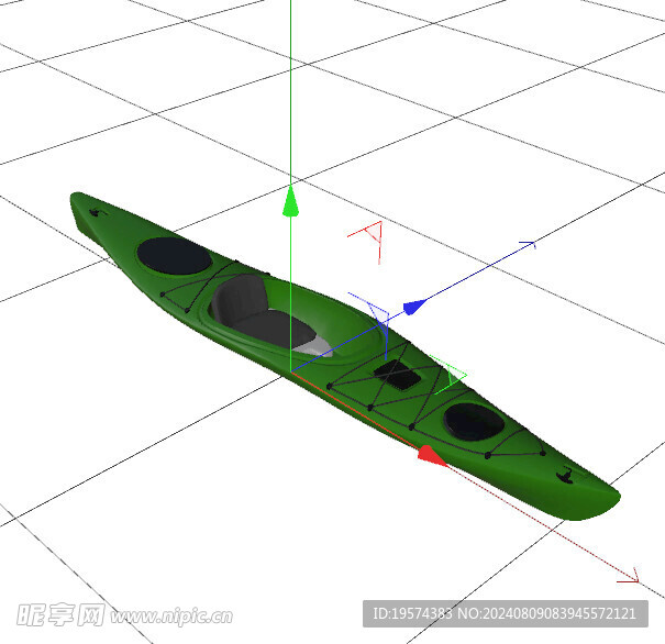 C4D模型 皮艇