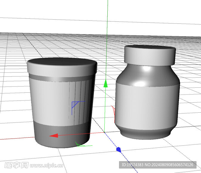 C4D模型 调料罐