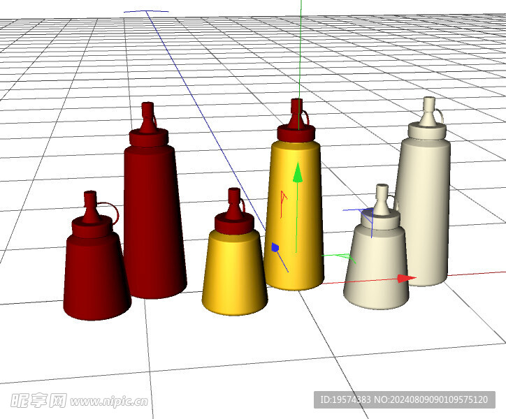 C4D模型 番茄酱瓶子