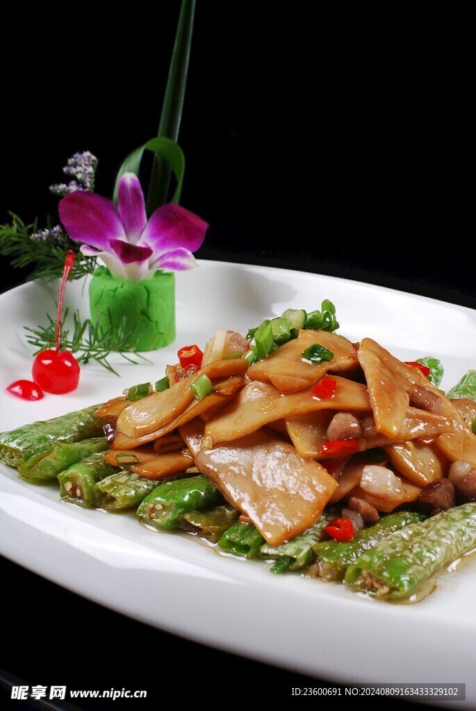 醋椒焗鲍菇