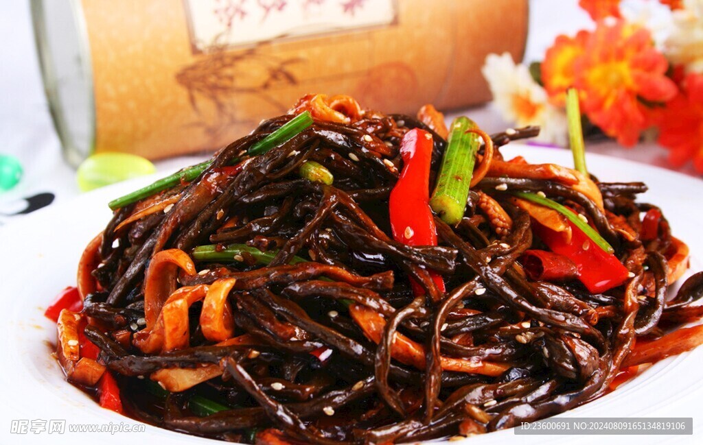 干豆角烧鱿鱼