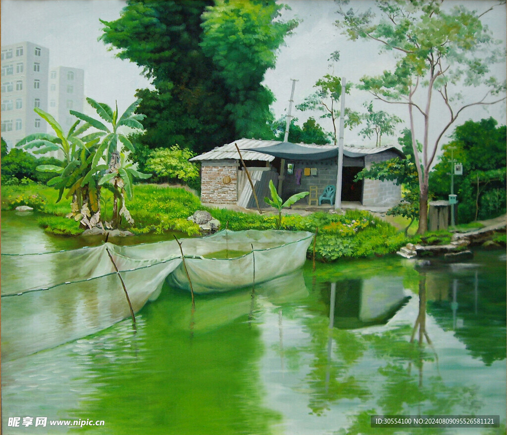 精美风景油画图案图片