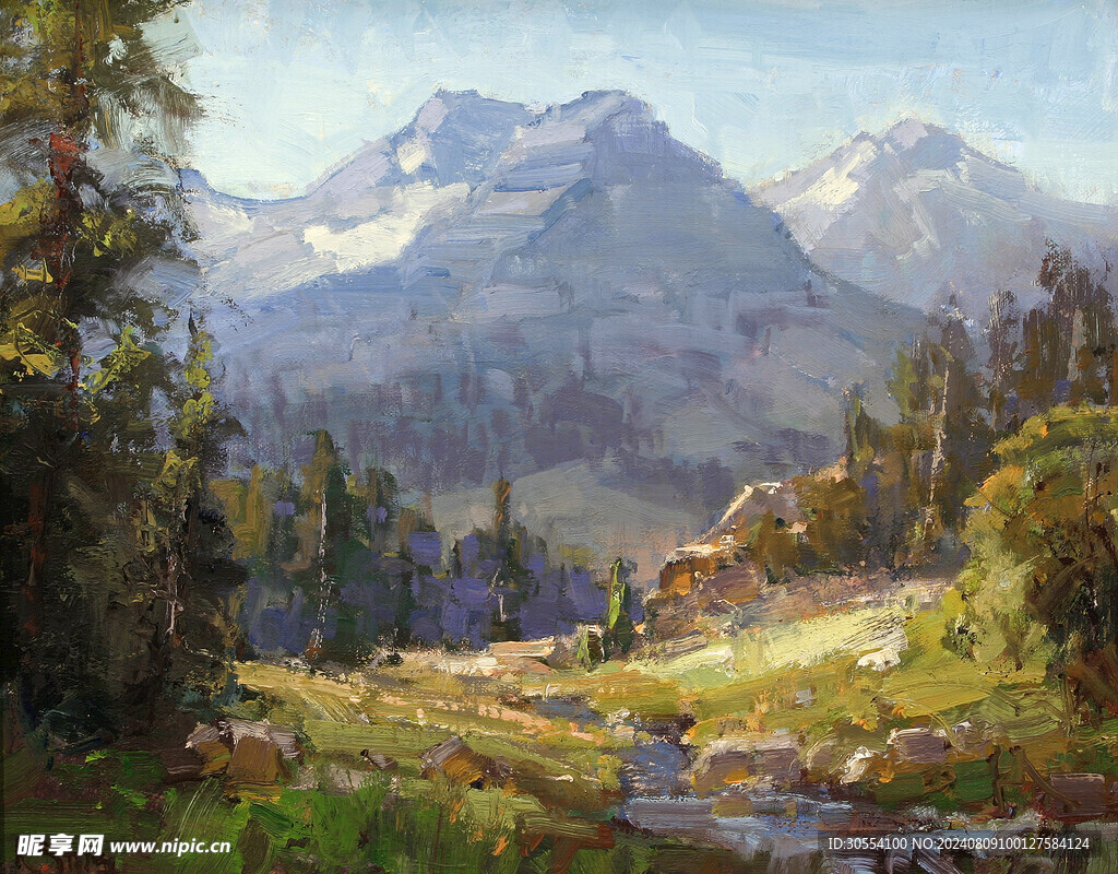 风景油画图片