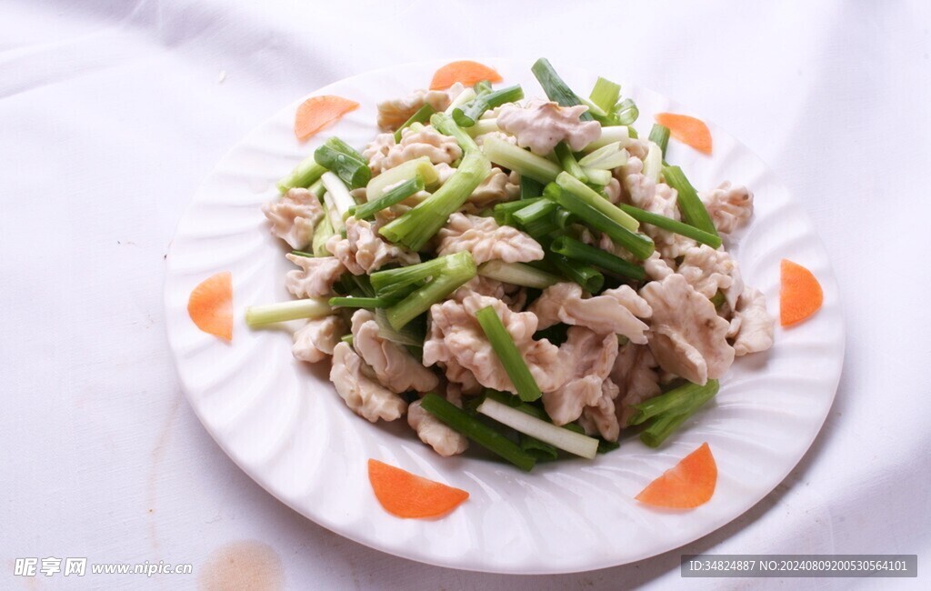 香葱炒肉片