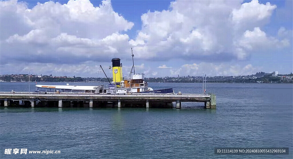 奥克兰德文港码头风景