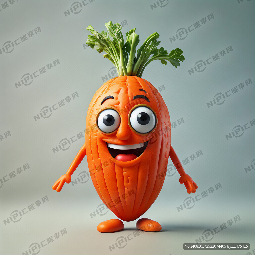 一颗3D胡萝卜 胡萝卜的身体