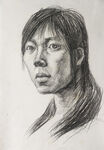 女青年素描人物头像