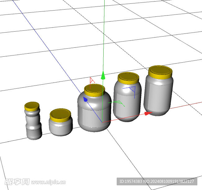 C4D模型 罐子