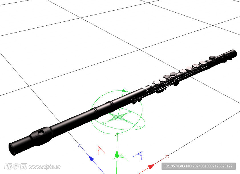 C4D模型 长笛