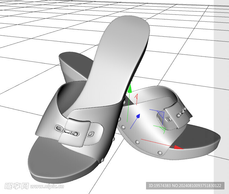 C4D模型 拖鞋