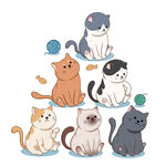 可爱猫咪元素