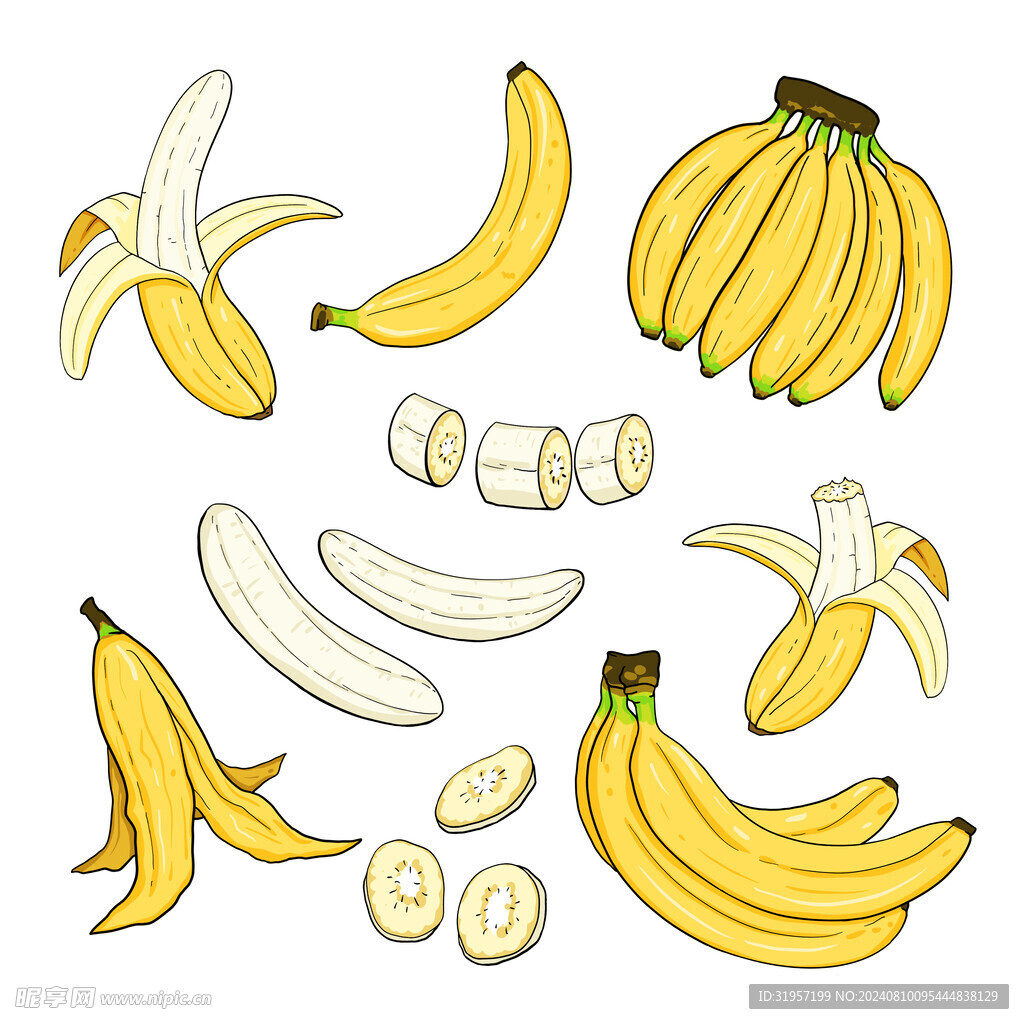 卡通香蕉插画