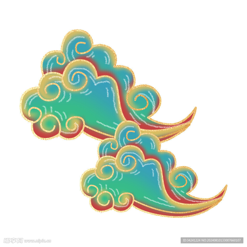 中国风祥云纹理节日元素