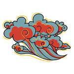 中国风祥云纹理节日元素