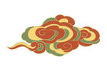 中国风祥云纹理节日元素