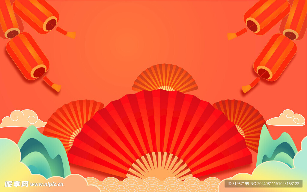 新年春节促销插画