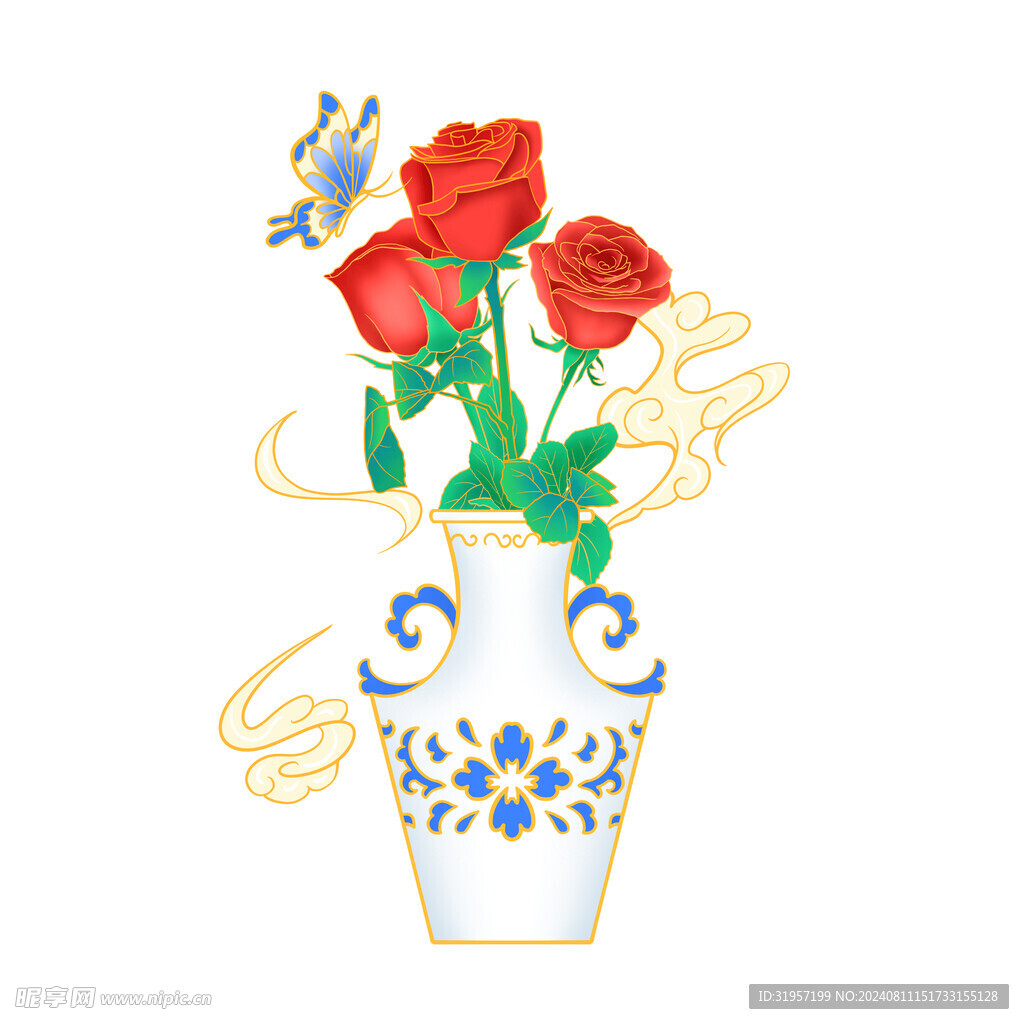玫瑰花插画