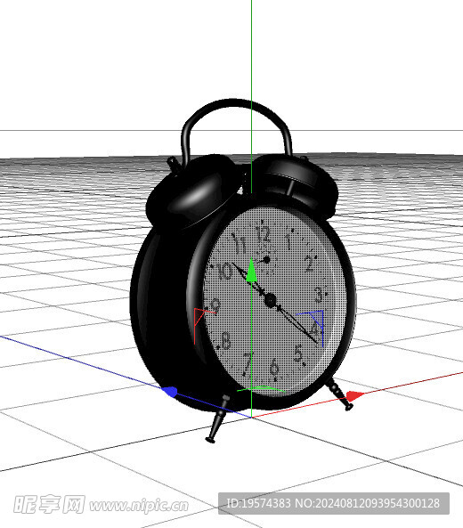 C4D模型 闹钟