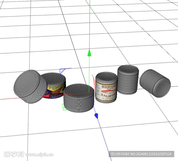 C4D模型 罐头
